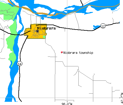 Niobrara township, NE map