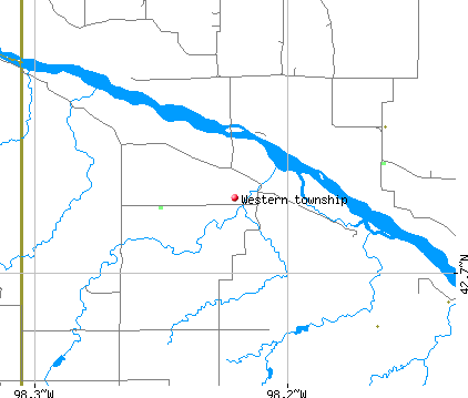 Western township, NE map