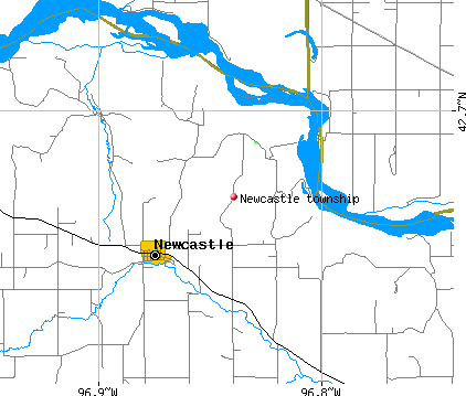 Newcastle township, NE map
