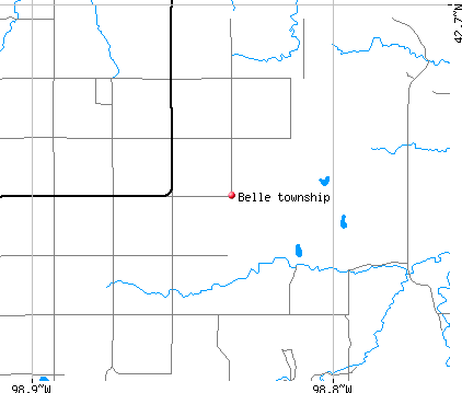 Belle township, NE map
