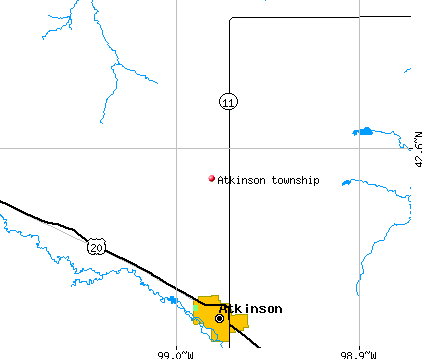 Atkinson township, NE map