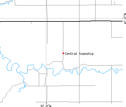 Central township, NE map
