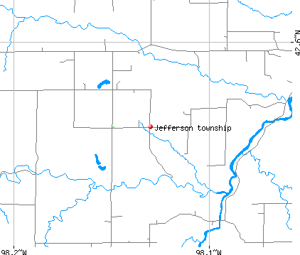 Jefferson township, NE map