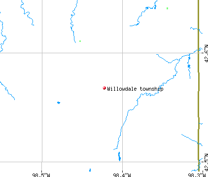 Willowdale township, NE map
