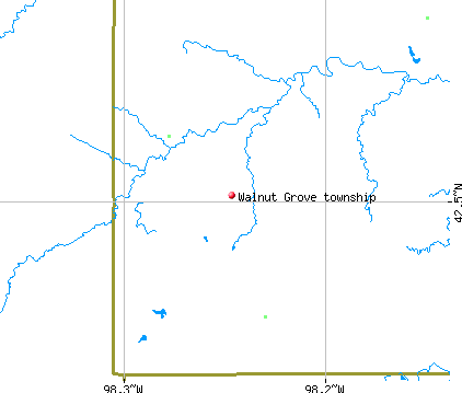 Walnut Grove township, NE map