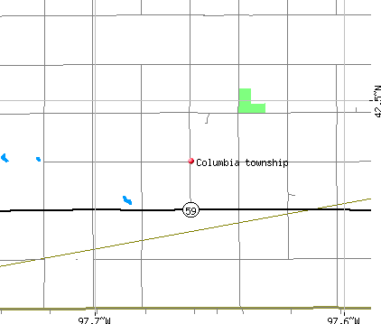 Columbia township, NE map