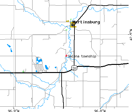 Galena township, NE map