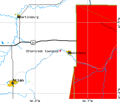 Ottercreek township, NE map