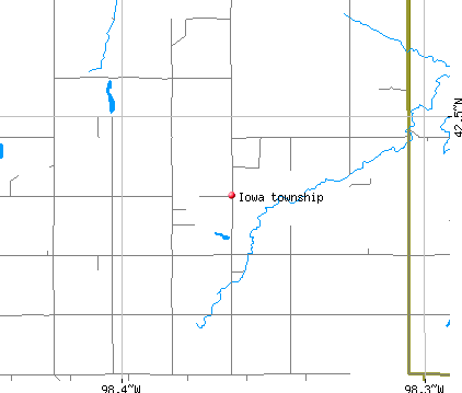 Iowa township, NE map