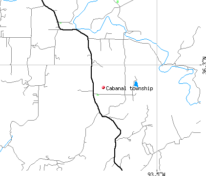 Cabanal township, AR map