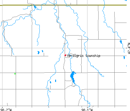 Verdigris township, NE map