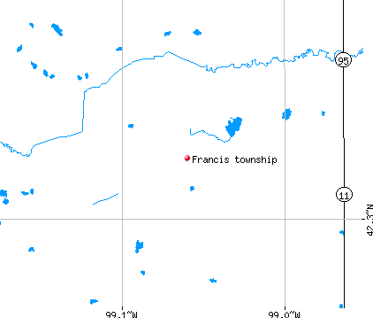 Francis township, NE map