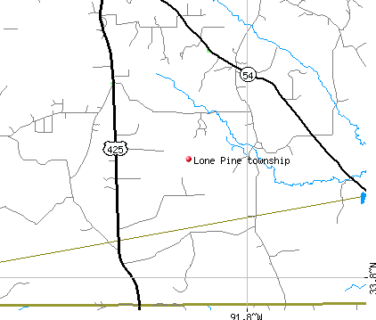 Lone Pine township, AR map