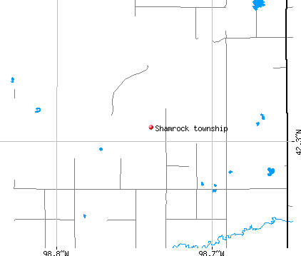 Shamrock township, NE map