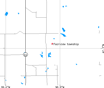 Fairview township, NE map