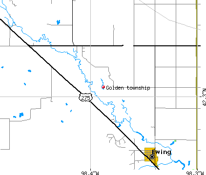 Golden township, NE map