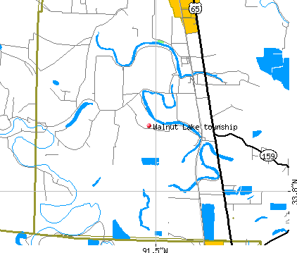 Walnut Lake township, AR map