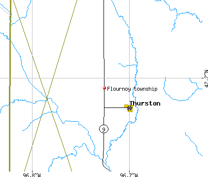 Flournoy township, NE map