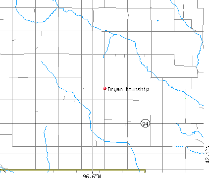 Bryan township, NE map