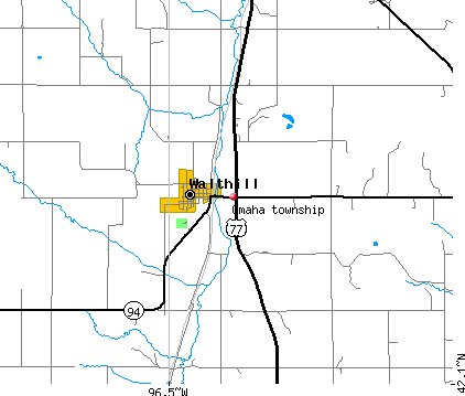Omaha township, NE map