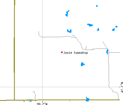 Josie township, NE map