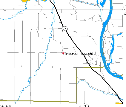Anderson township, NE map