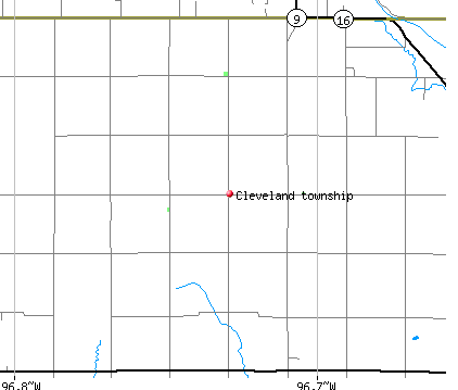 Cleveland township, NE map