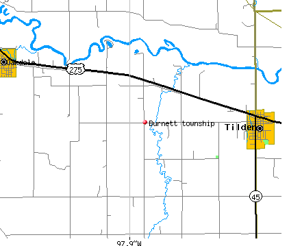 Burnett township, NE map