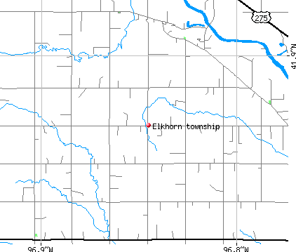 Elkhorn township, NE map