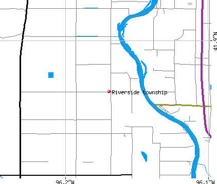 Riverside township, NE map