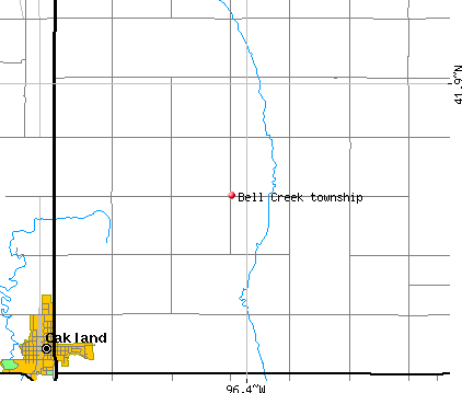 Bell Creek township, NE map