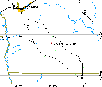 Redland township, AR map