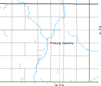 Cuming township, NE map