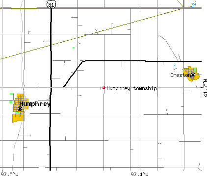 Humphrey township, NE map