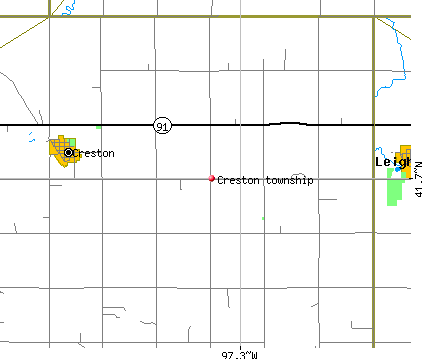 Creston township, NE map