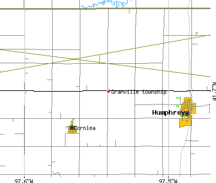 Granville township, NE map