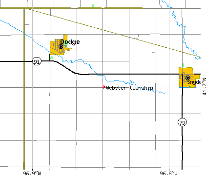 Webster township, NE map