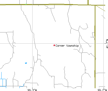Corner township, NE map