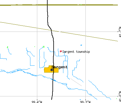 Sargent township, NE map