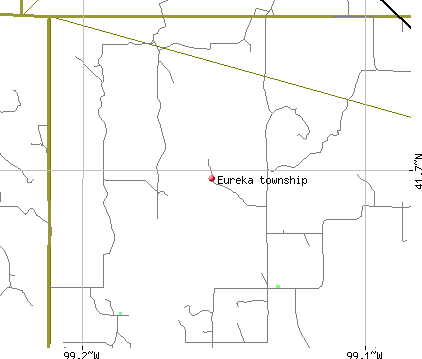 Eureka township, NE map