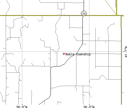 Noble township, NE map