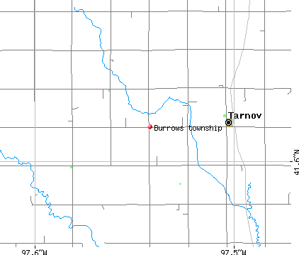 Burrows township, NE map