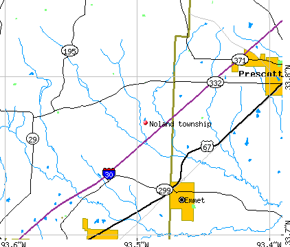 Noland township, AR map