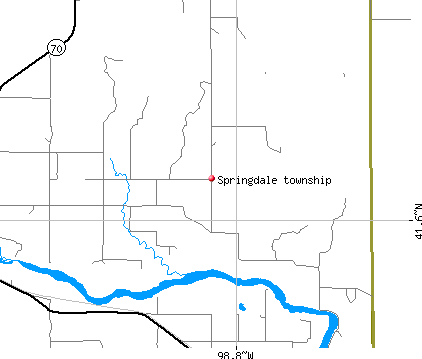 Springdale township, NE map