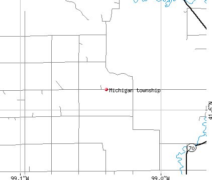Michigan township, NE map
