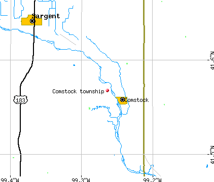Comstock township, NE map