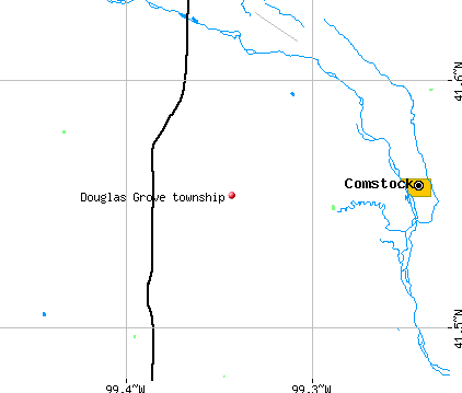 Douglas Grove township, NE map