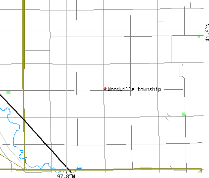 Woodville township, NE map