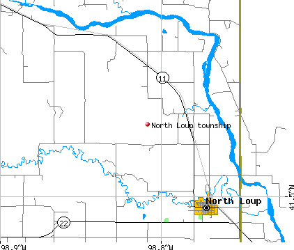 North Loup township, NE map