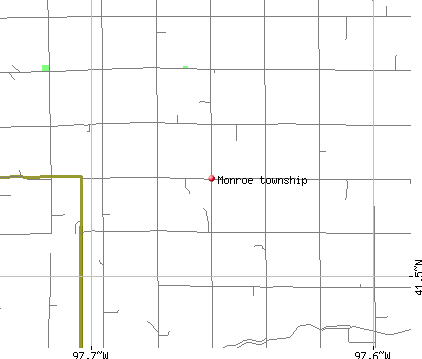 Monroe township, NE map